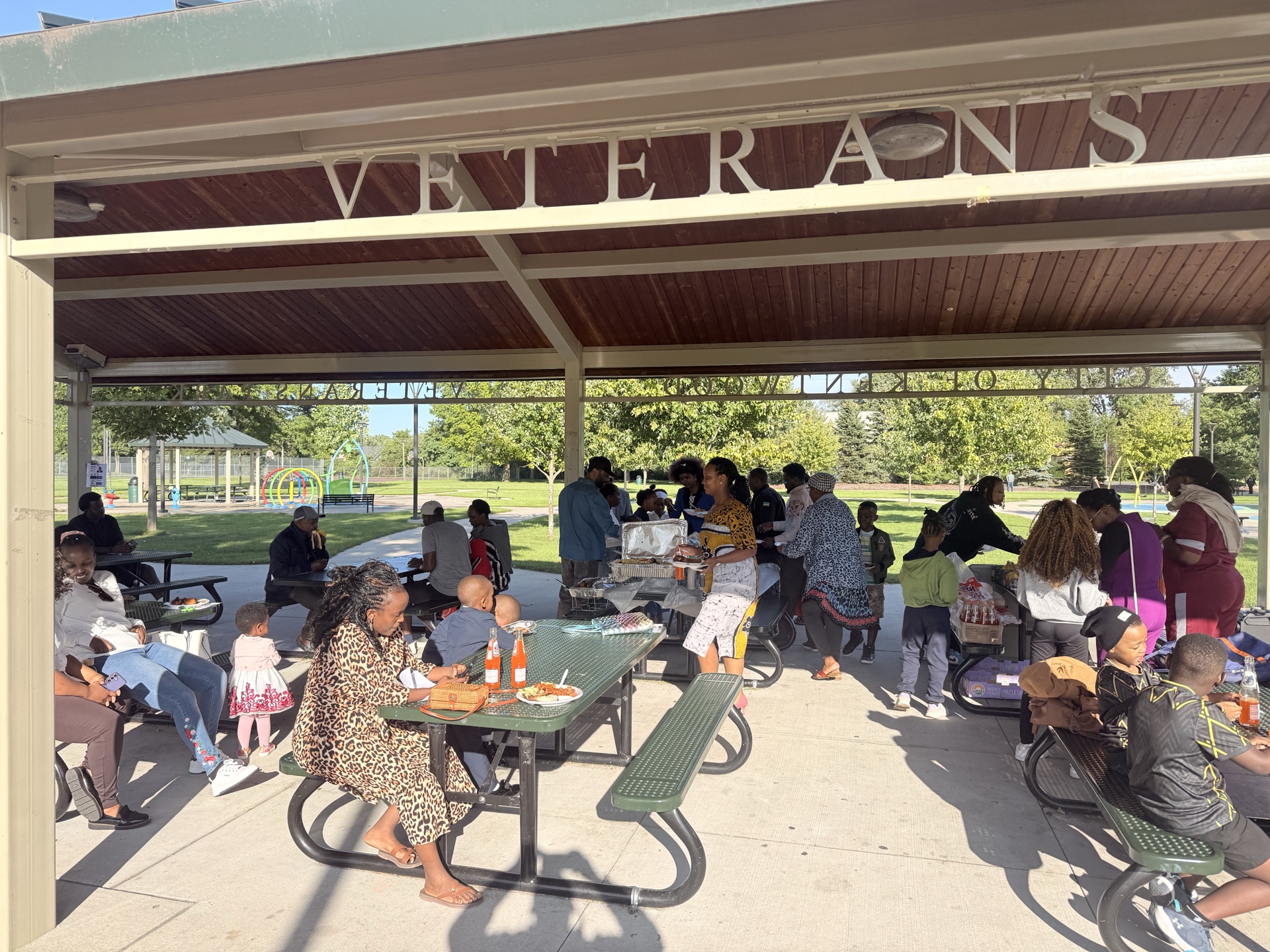 Families and children take part in the Iwacu Rwanda Family Day gathering.